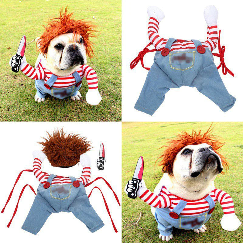 "Adorable and Hilarious Dog Cosplay Costume for Halloween - Perfect for a Pet Cat or Dog Festival Party!"